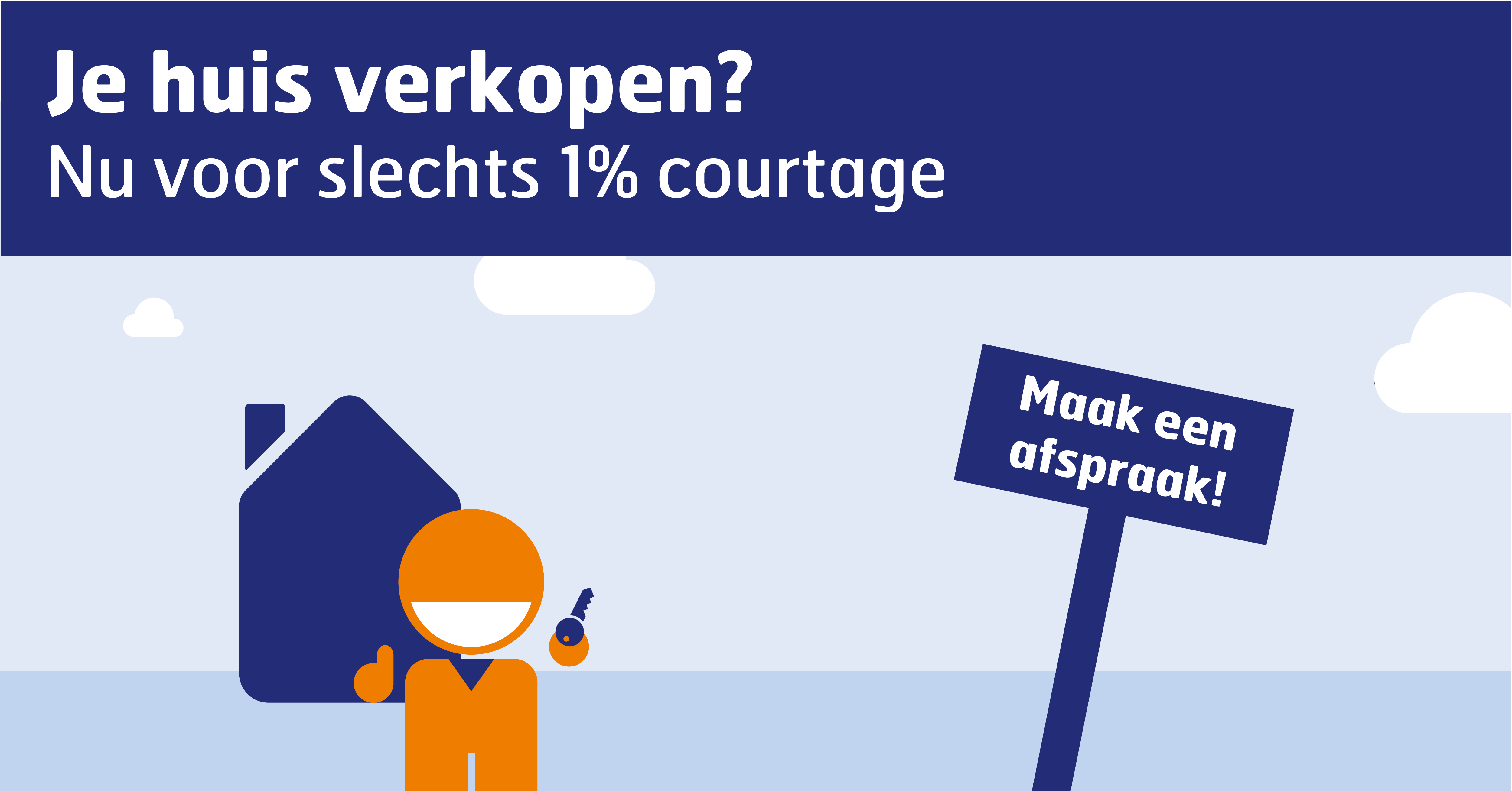 1% courtage actie