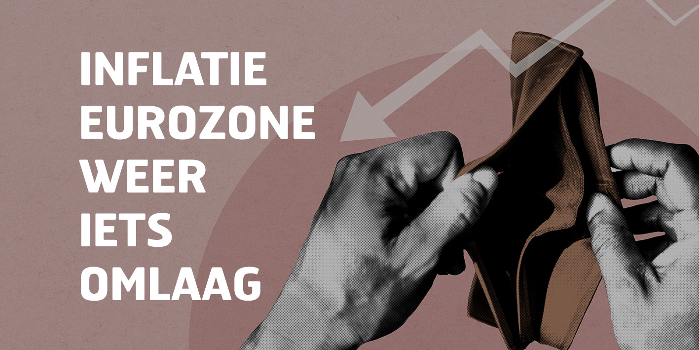 Inflatie eurozone weer iets omlaag