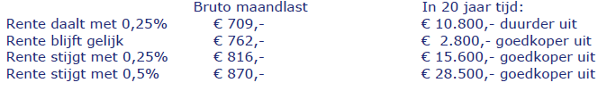 scenario's renteontwikkelingen